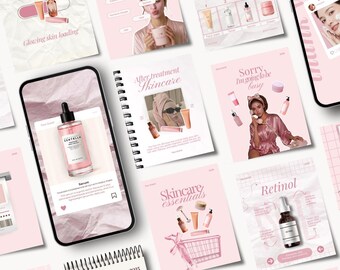Esthetician Instagram Template, skincare instagram templates post and skincare, social media templates for medical spas