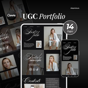 UGC Portfolio Canva Template | UGC Media Kit & Website Template | Minimalist UGC Portfolio | Content Creator Portfolio
