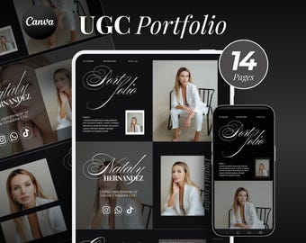 UGC Portfolio Canva Template | UGC Media Kit & Website Template | Minimalist UGC Portfolio | Content Creator Portfolio