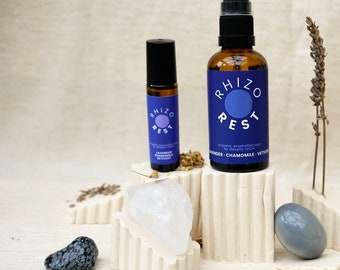 Set de regalo para dormir con aromaterapia orgánica / Lavanda, manzanilla, vetiver