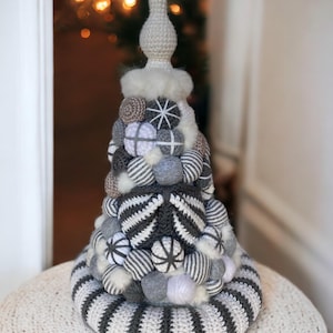 Árbol de Navidad, mini árbol de Navidad con adornos, árbol de Navidad, decoración festiva para el hogar, regalo navideño, regalo de Navidad único.