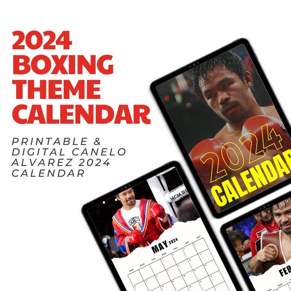 Manny Pacquiao 2024 Calendar | Digital Planner | Printable Planner Pacquiao