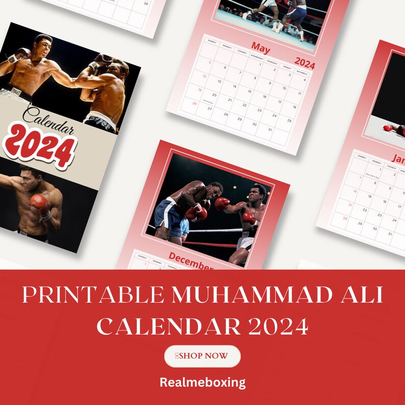 Muhammad Ali Calendar 2024 Etsy