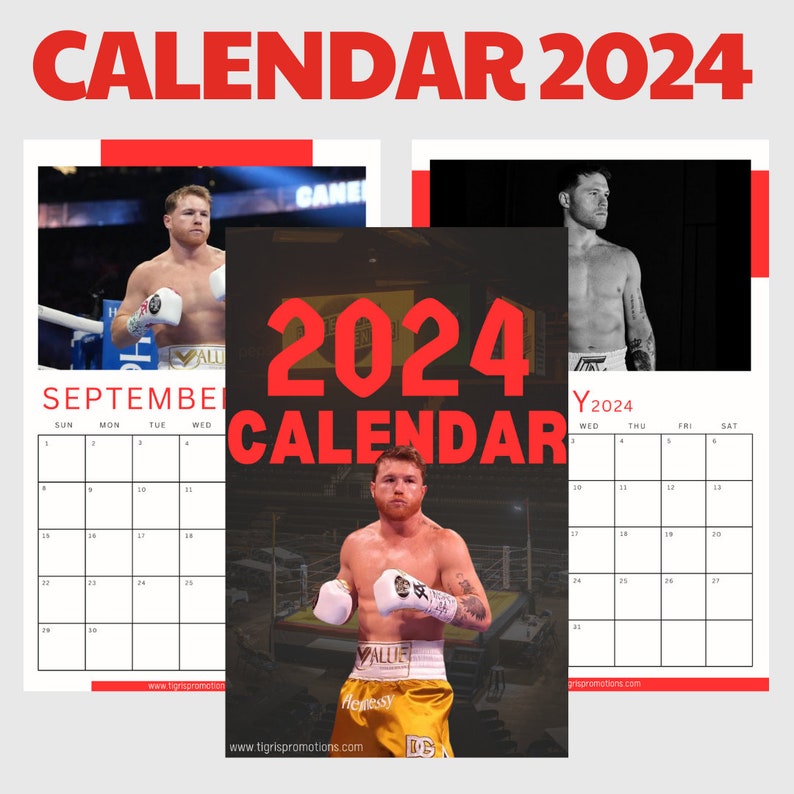Canelo Alvarez 2025 Calendar Printable Boxing Calendar Etsy