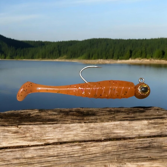4-pack 2.8'' G.O. Swimmer with 2- 3/16 eye jig head with 1/0 hd victory hook