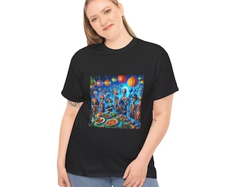 Space Alien Party T-Shirt, Sci-Fi Extraterrestrial Tee, UFO Abduction Shirt, Space Invader Graphic Top, Outer Space Costume, Alien Lover