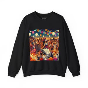 Day of the Dead Crewneck Sweatshirt, Día de Muertos Sweatshirt, Party Night Time, Unisex Pullover, Halloween Sweatshirt
