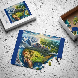 Kinderpuzzle, 30-teilig - USA Cartoon Karte, Lernspielzeug, Geographiespiel, Kinderaktivität, Reisethema Puzzle