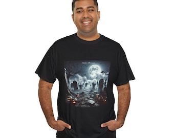 Scary Cemetery T-Shirt | Scary Cemetery Tee, Graveyard Halloween Design