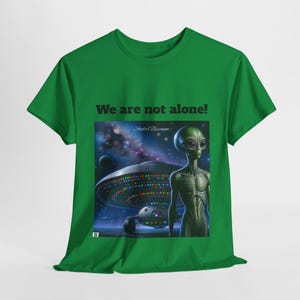 Alien Spaceship Graphic Tee, Sci-Fi Extraterrestrial T-Shirt, UFO Abduction Shirt, Space Lover Gift, Cosmic Streetwear, Unisex Cotton Top