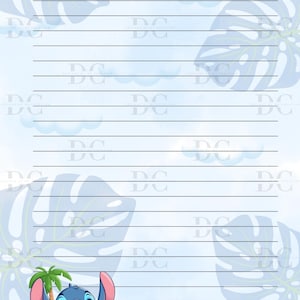 LIBRETA media carta,hoja de notas Lilo Y Sitch, descarga digital al instante. Lilo Y Sitch note sheet, instant digital download.