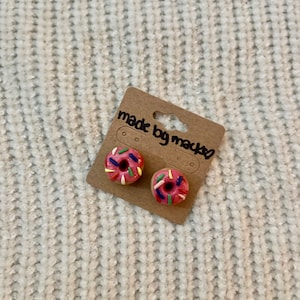 doughnut stud earrings