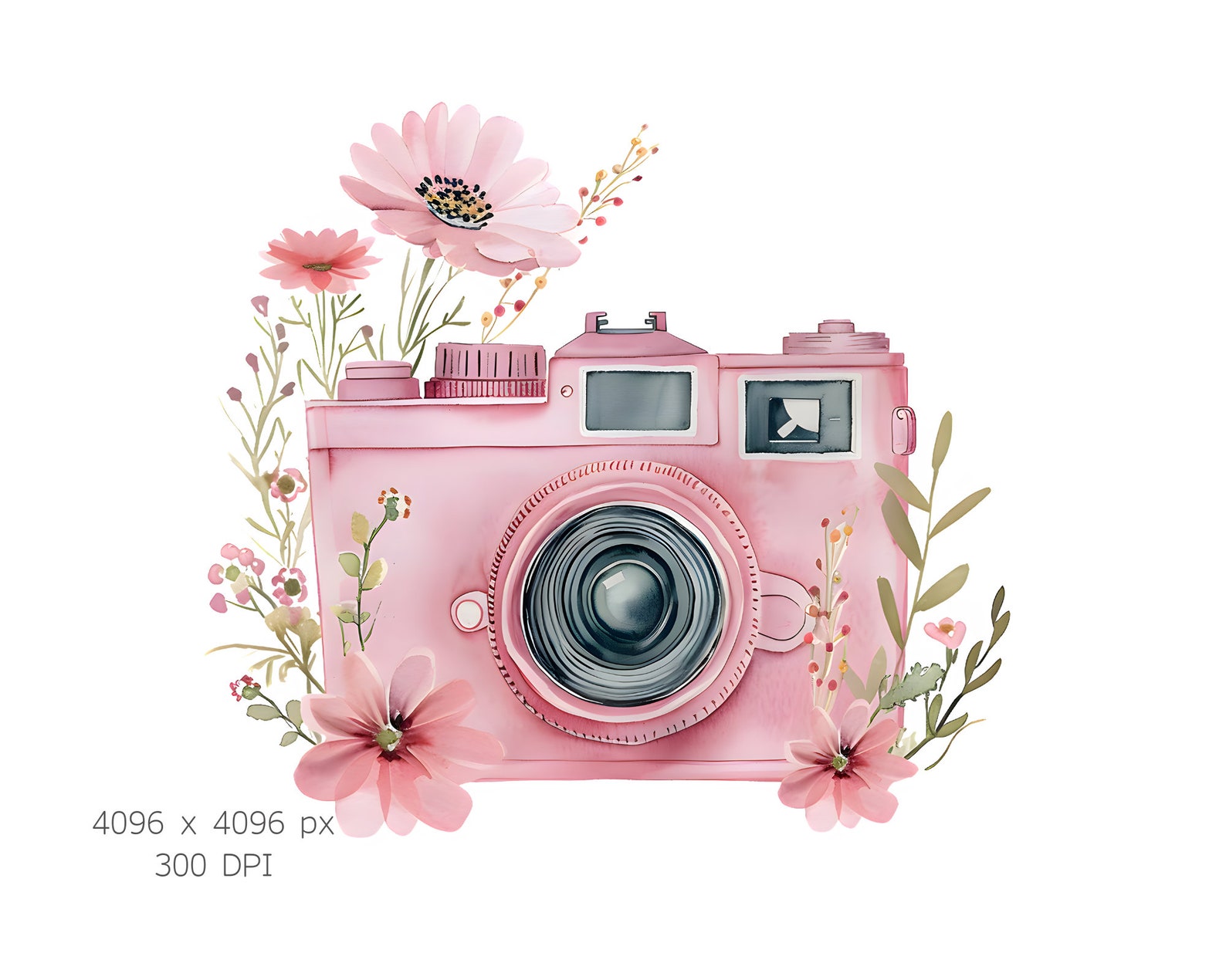 Pink Camera Clipart, Set of 3, PNG, Instant Digital Download ...
