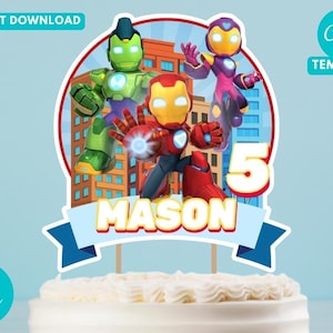 Iron Man Birthday Cake Topper