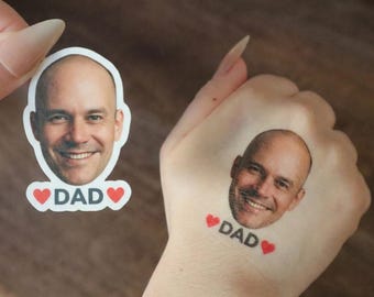 Funny Father's Day 2026 Gift - Custom Dad Temporary Tattoos
