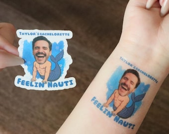 Personalized Bachelorette Party Tattoos - Custom Groom Face Favors