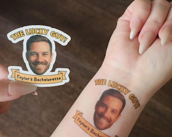 Personalized Bachelorette Party Tattoos - Custom Groom Face Favors