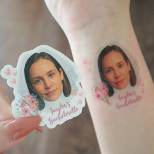 Personalized Bachelorette Party Favor Tattoos - Custom Bride Face