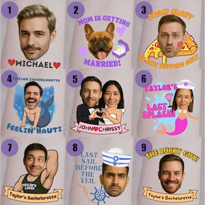 Funny Custom Face Temporary Tattoos, Bachelorette Party Favors image 5