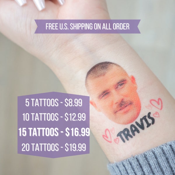 Bachelorette Tattoos, Groom Face Tattoo, Party Favors, Custom Temporary Tattoo, Bachelorette Party Favor, Personalized Tattoo, Wedding Favor