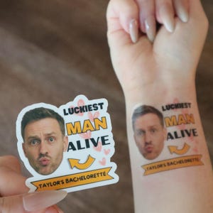 Funny Custom Face Temporary Tattoos, Bachelorette Party Favors image 2