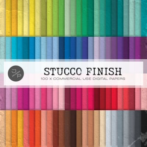 100 Stück digitales Papier, Betonwand, Render-Finish, kommerzielle Nutzung Sofort-Download - Scrapbook, Hintergrund, Tapete, Planer