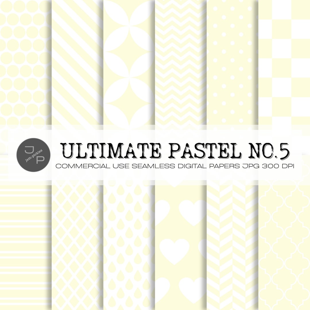 Ultimate Pastel 5 Seamless Digital Paper Pattern Pack, Commercial Use ...