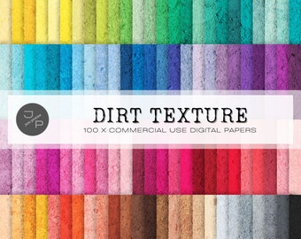 100 Dirt Texture Digital Paper, Grunge Texture, Commercial Use Instant Download - Scrapbook, Background, Wallpaper, Planner Papers