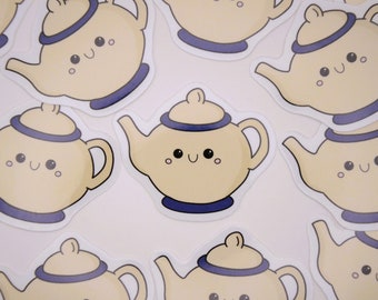 Teapot Vinyl Sticker | Water Resistant Sticker for Laptops, Water Bottles, and Notebooks