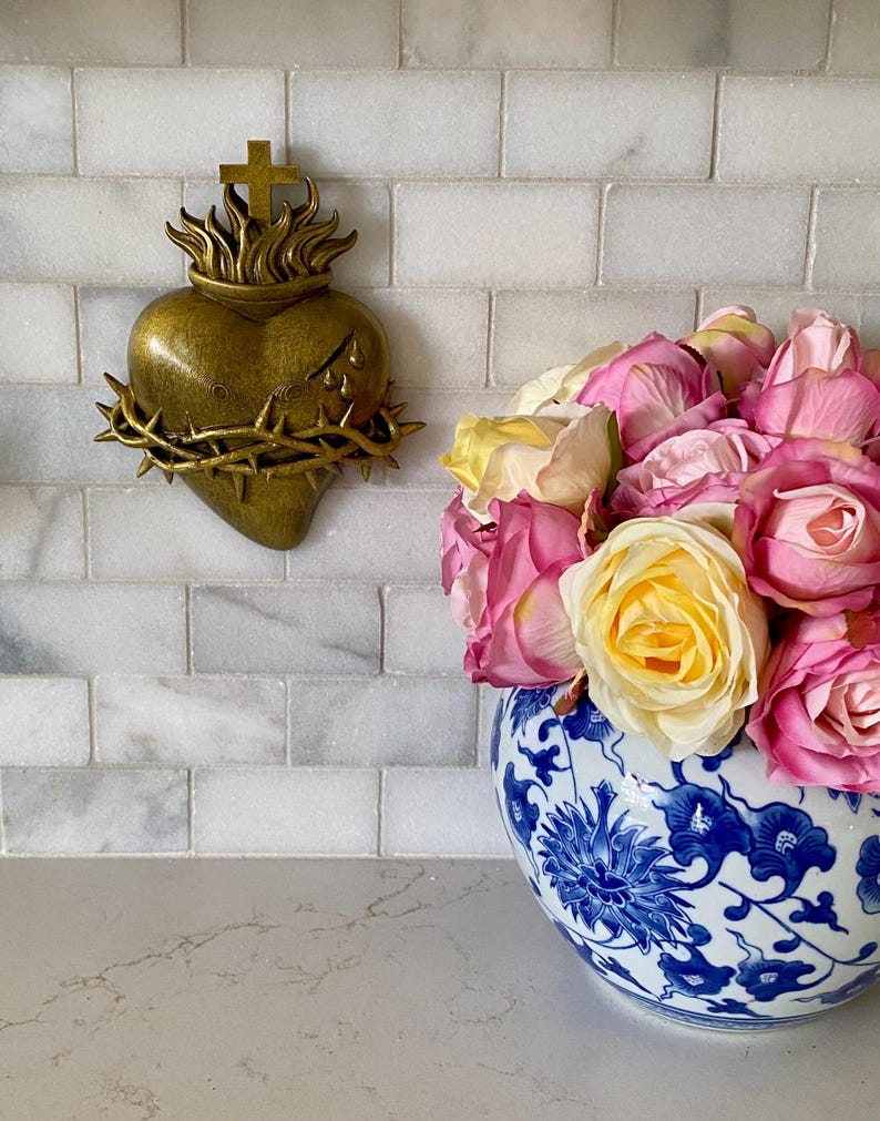 Sacred Heart wall plaque and home decor
