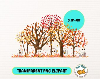 Fantasma de otoño, fantasma de otoño, fantasma boho, descarga digital, PNG transparente, DTF, camiseta, bolsa, taza, Halloween, otoño, JPG