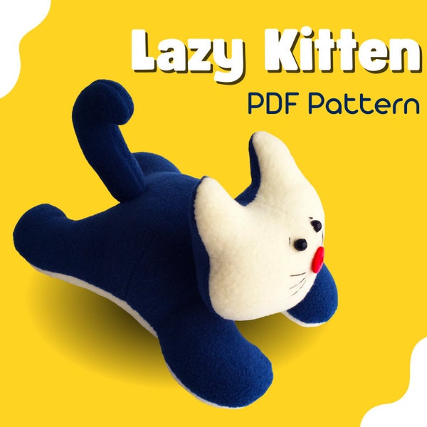 Lazy Kitten Plush Pattern
