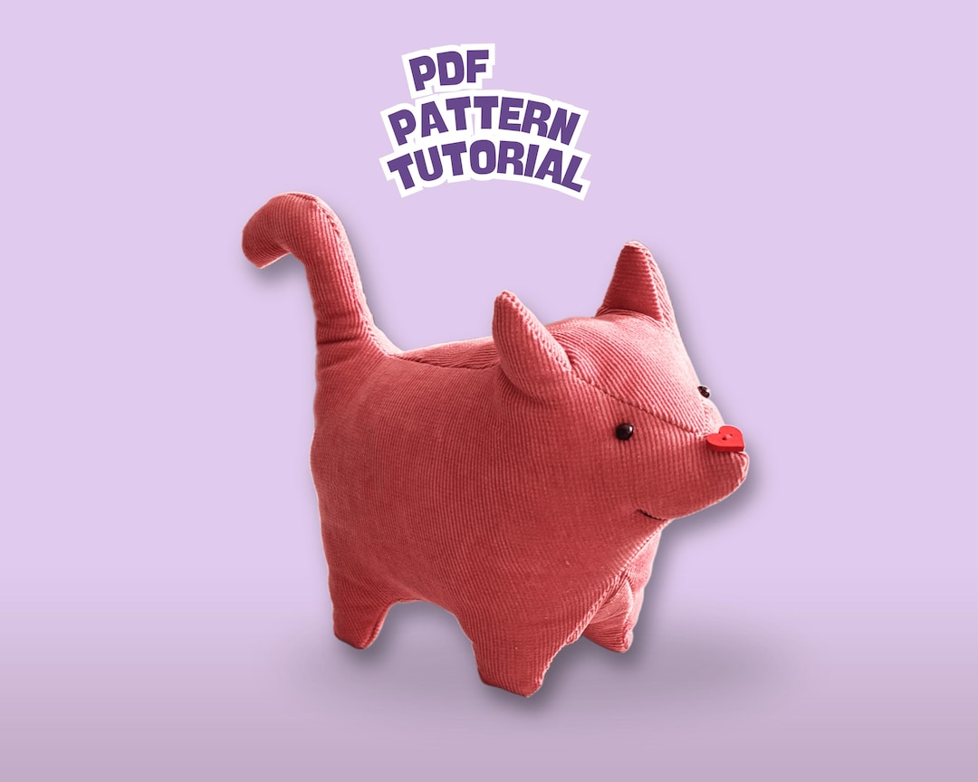 Standing Kitty Cat Plush Sewing Pattern - PDF Digital Download ...
