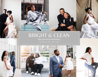 5 BRIGHT CLEAN Lightroom Presets|Natural Presets for Indoor Photography|Instagram Blogger Filters|Mobile & Desktop presets|melanin|dark skin