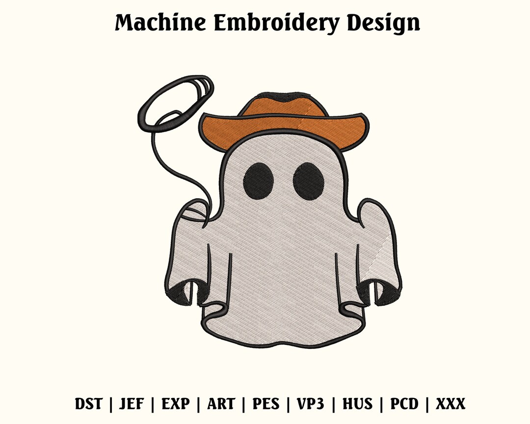 Cute Boo With Reaper Embroidery Design, Autumn Machine Embroidery File ...