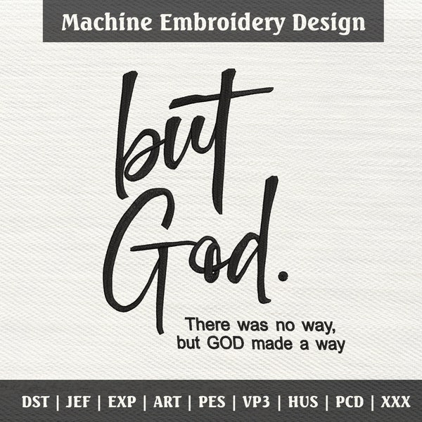 But God Embroidery Designs, Christian Embroidery Files, Faith Dst File For Embroidery