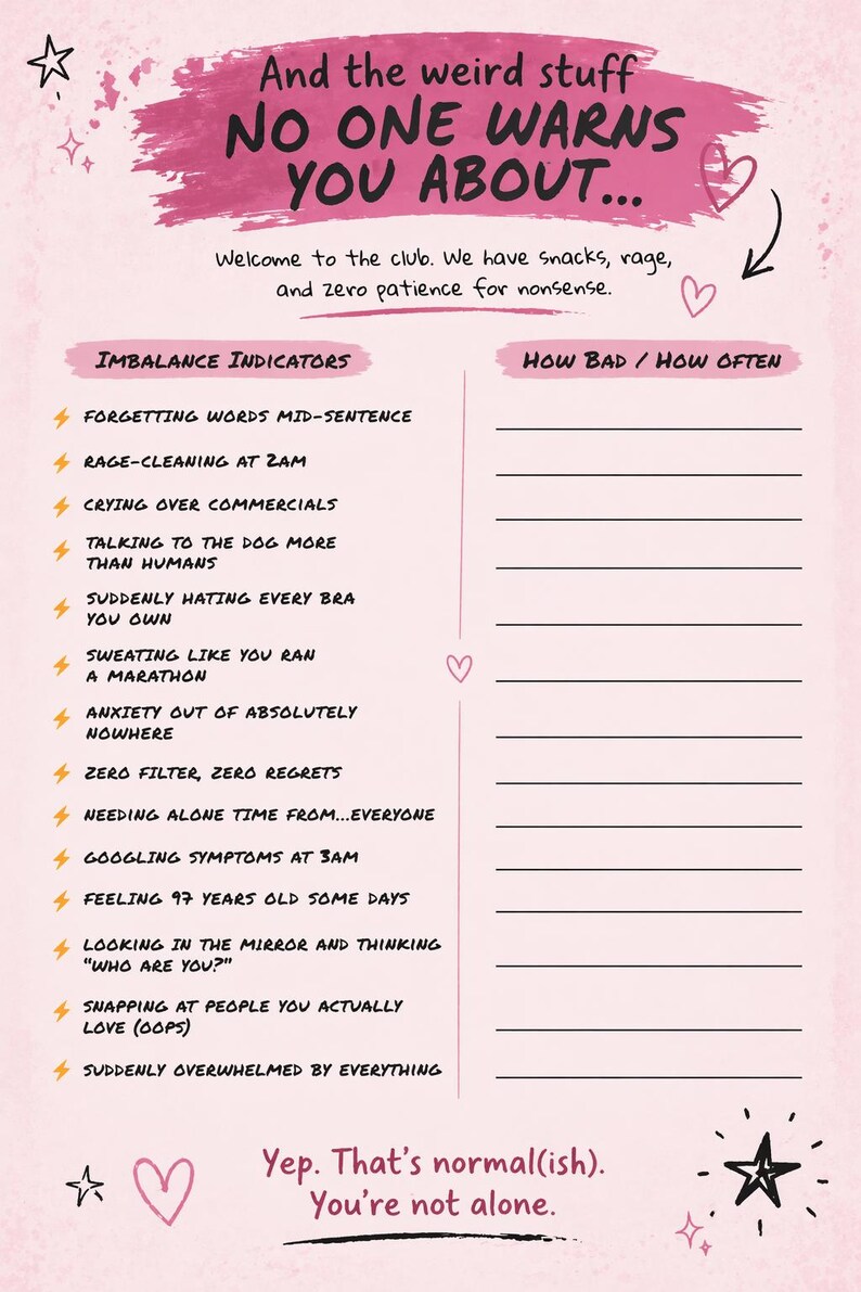 Menopause Journal | Perimenopause Symptom Tracker | Digital Download | Instant Download | Funny Menopause Gift | Sh*t Show Journal image 4