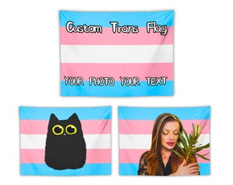 Personalized Transgender Pride Flag, Transgender Pride Flag, Custom Trans Flag, Trans Pride Flags, Trans Gifts, Transgender Sign, LGBTQ Flag