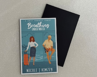 Book Swag. Book Cover Magnet. Breathing Under Water. Nicole J Kimzey. RomCom. Contemporary Romance. Free shipping.