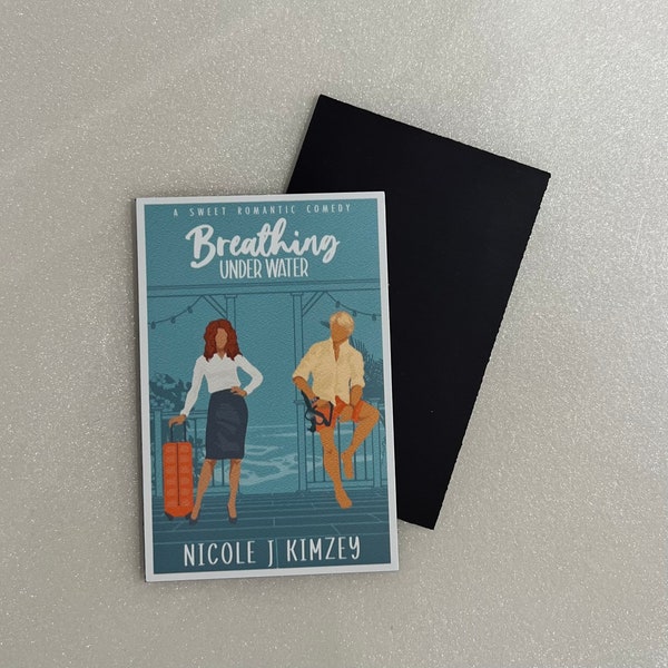 Book Swag. Book Cover Magnet. Breathing Under Water. Nicole J Kimzey. RomCom. Contemporary Romance. Free shipping.