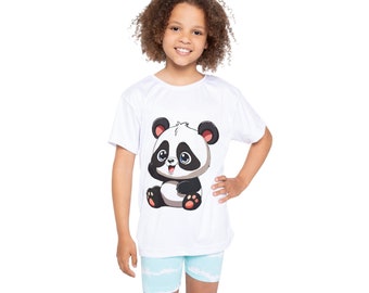 Maillot de sport pour enfants (AOP) - Panda assis