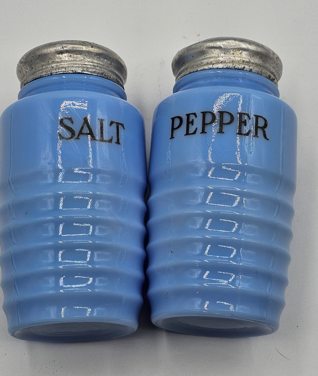 1930s Delphite Salt and Pepper Shakers Etsy