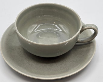 Russell Wright Paden City Granite Gray Cup and Saucer