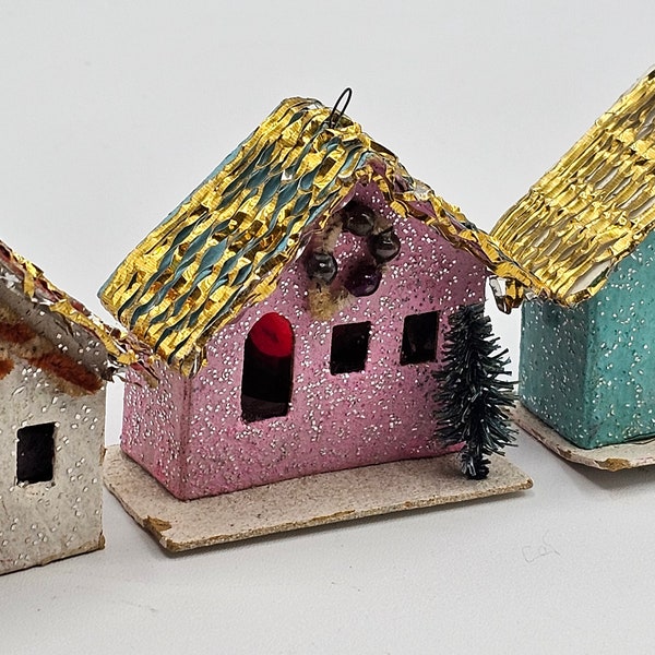 Collection Of 5 Mini Christmas Putz Houses