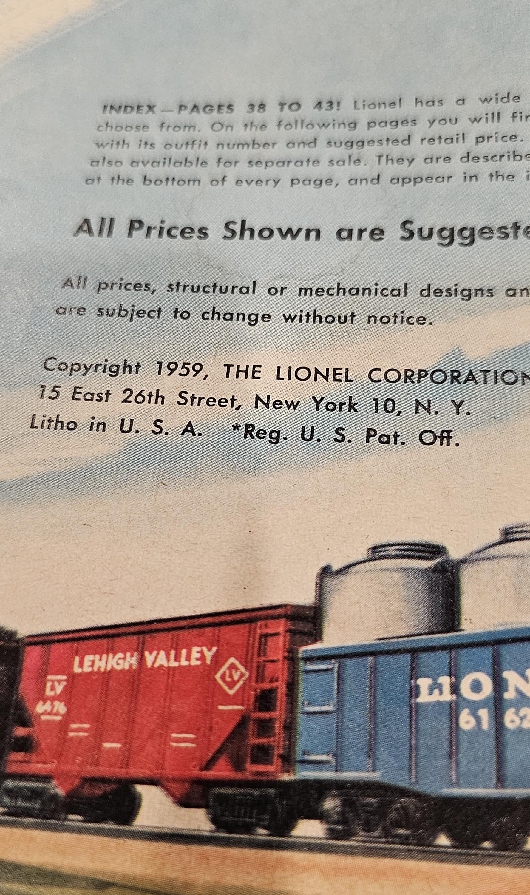 1959 Lionel Catalog Etsy