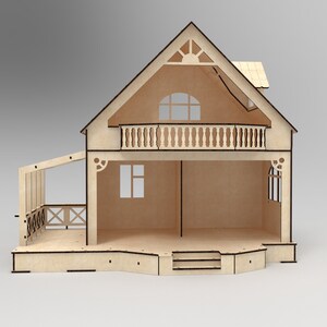 Doll House Dxf File for Laser CNC SVG Plan Laser Cut File Digital Files ...