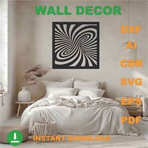 Wall Panel Decor Glowforge File laser cut files plasma cut file digital vector instand download  cut svg dxf files pattern laser cut