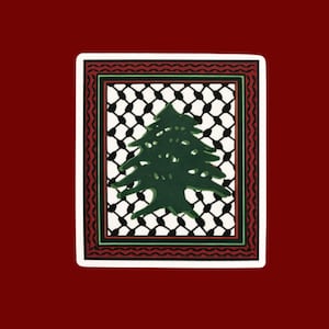 Naklejka z cedrem libańskim