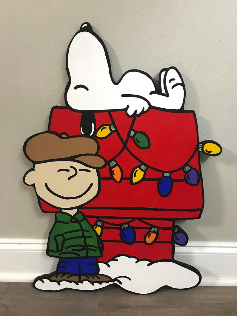 Peanuts Yard Sign / Charlie Brown Signs / Peanuts Christmas Etsy
