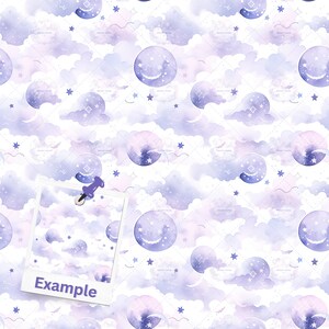 16 Watercolor Clouds Seamless Pattern - Scrapbook Papers - Digital ...